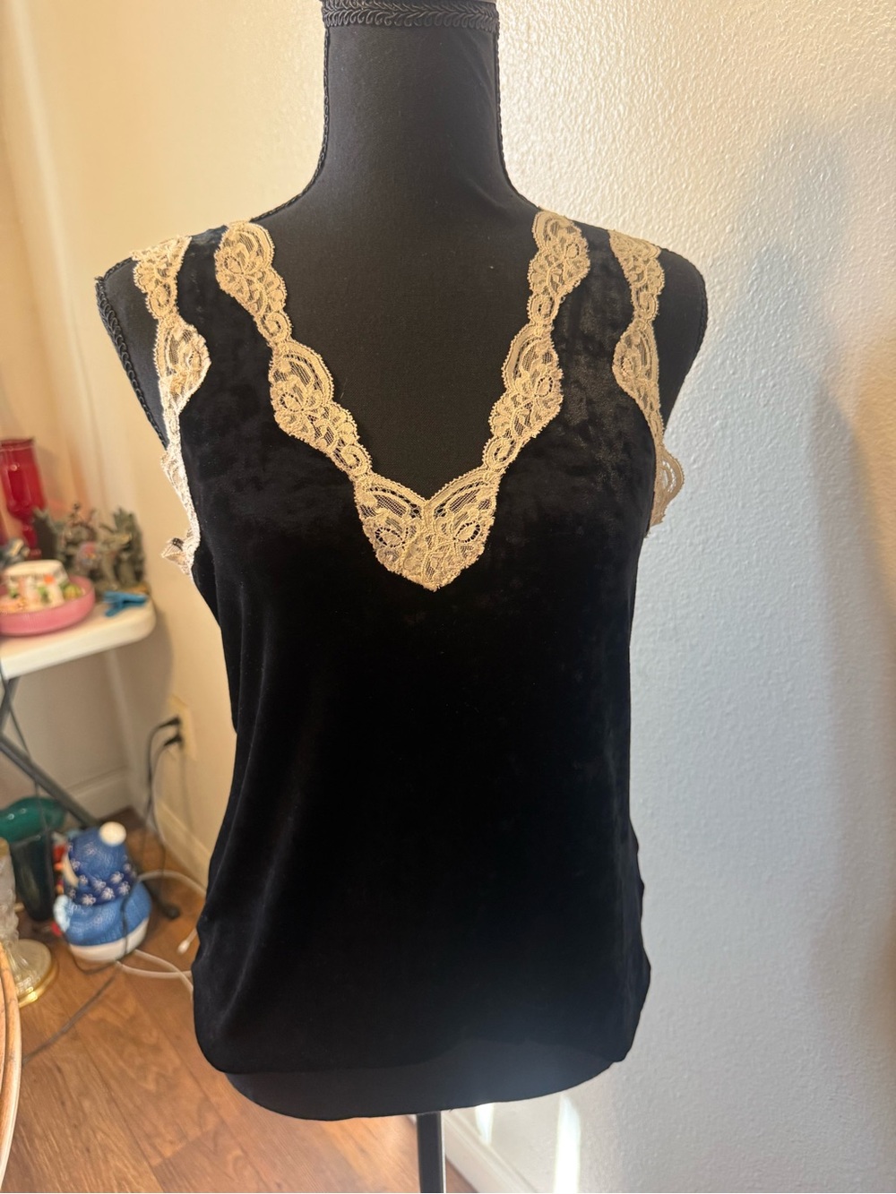 Whimsigoth luxury lace trim velvet cottagecore blouse